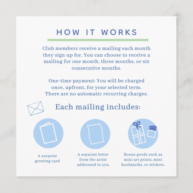 how it works info graphic business card (Front)