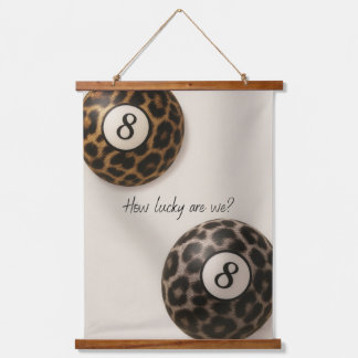 How Lucky Are We – Leopard 8 Ball Minimalist Wall Hanging Tapestry