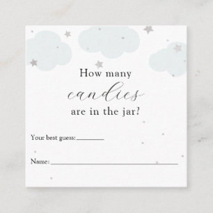 How Many Are in the Jar Shower Game Enclosure Card