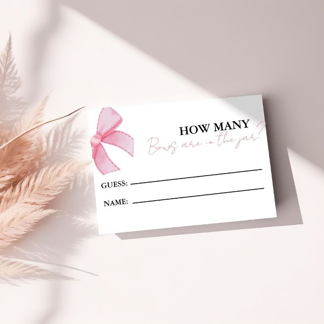 How many bows are in the jar bridal shower game ca enclosure card (Creator Uploaded)