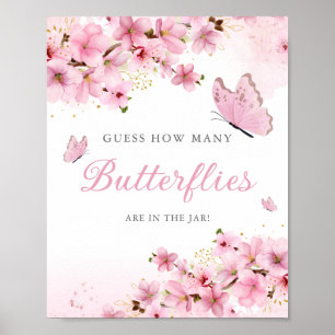 How many butterfly in the gar baby shower poster