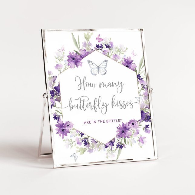 How many butterfly kisses baby shower game poster (Creator Uploaded)