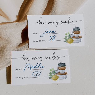 How Many Candies Bridal Shower Guessing Game Card
