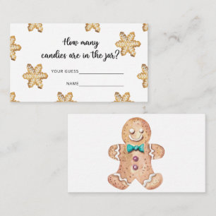  How many candies/ Gingerbread boy game Enclosure Card