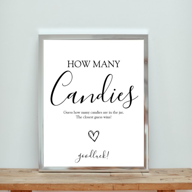 How Many Candies in Jar Baby Shower Game Poster (Creator Uploaded)