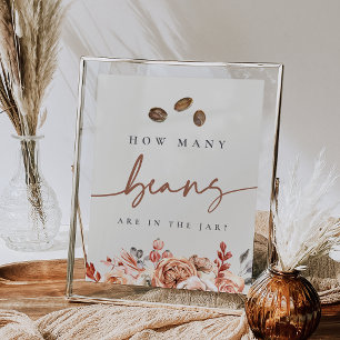 How Many Coffee Beans Are In The Jar Game Sign