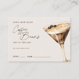 How Many Coffee Beans Espresso Martini Shower Enclosure Card