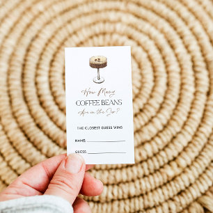 How Many Coffee Beans Game Enclosure Card