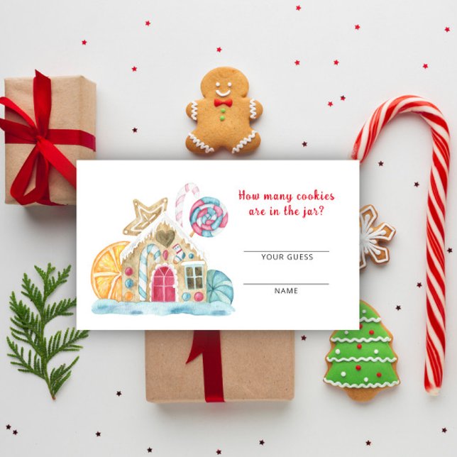  How many cookies game - Gingerbread House Enclosure Card (Creator Uploaded)