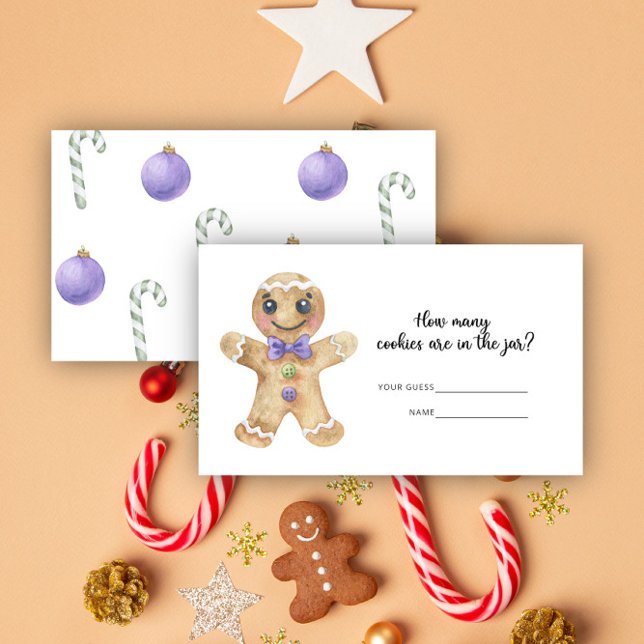  How many cookies / Gingerbread boy game Enclosure Card (Creator Uploaded)