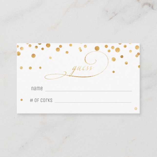 How many corks in the glass guess card (Front)