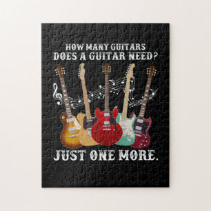 How Many Guitars Gift For Guitar Player Jigsaw Puzzle