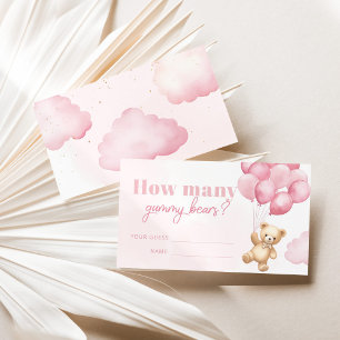 How many gummy bears are in the jar pink balloons enclosure card