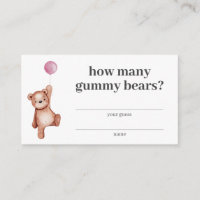 How Many Gummy Bears Girl Teddy Bear Baby Shower