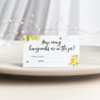 How many honeycombs baby shower game card