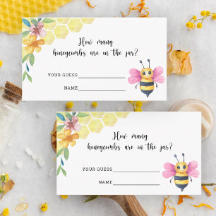 How many honeycombs baby shower game Enclosure Card