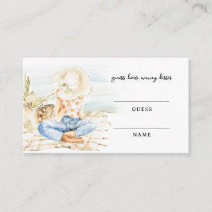 How Many Kisses Bridal Shower Game Card