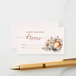 How Many Kisses Bridal Shower Game Enclosure Card