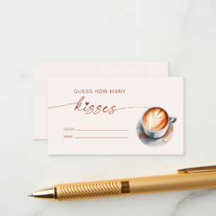 How Many Kisses Bridal Shower Game Enclosure Card