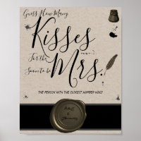 How Many Kisses for Mrs Pen & Inkwell Game Sign