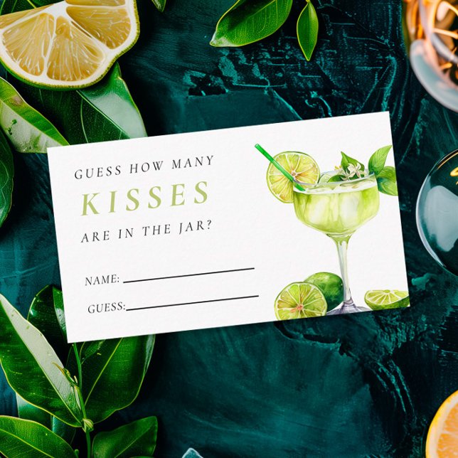 How Many Kisses Mexican Fiesta Bridal Shower Enclosure Card (Creator Uploaded)