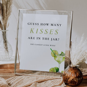 How Many Kisses Mexican Fiesta Bridal Shower Sign