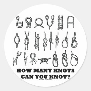 How Many Knots Can You Knot? Classic Round Sticker