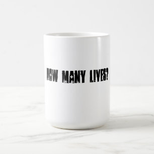 How Many Lives Mug (Black & White)