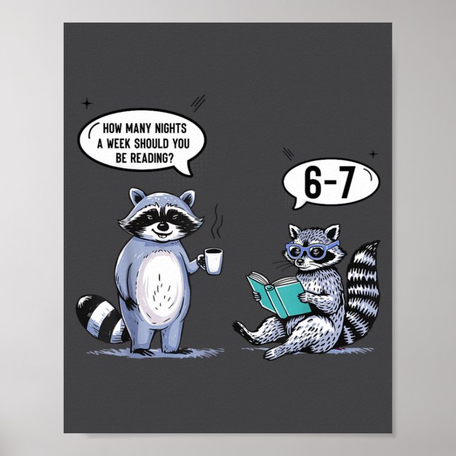 How Many Night A Week Should You 67 Reading Teache Poster (Front)