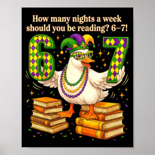 How Many Night A Week Should You Be Reading 67 Tea Poster