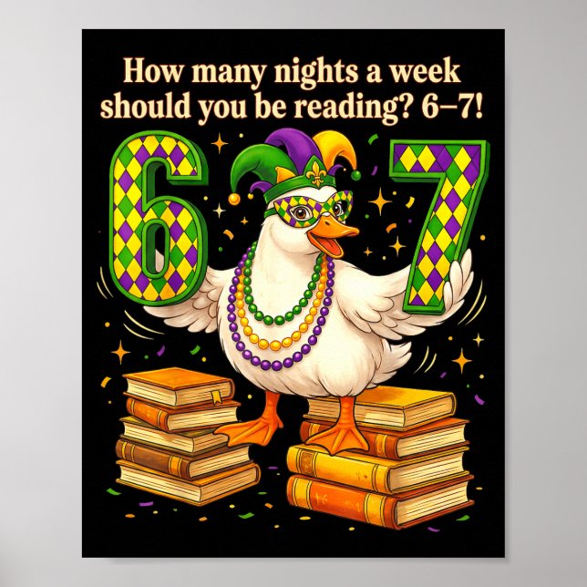 How Many Night A Week Should You Be Reading 67 Tea Poster (Front)