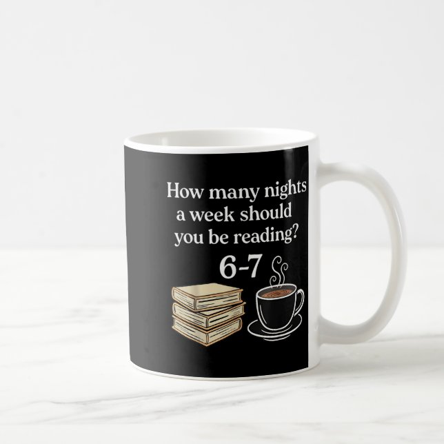 How Many Nights 6 7 Meme Funny Reading Book Lovers Coffee Mug (Right)