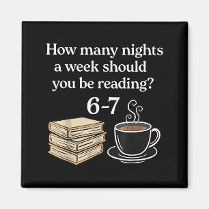 How Many Nights 6 7 Meme Funny Reading Book Lovers Magnet