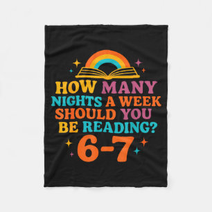 How Many Nights A Week Should You Be Reading 67 Me Fleece Blanket