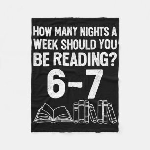 How Many Nights A Week Should You Be Reading 6 7 M Fleece Blanket