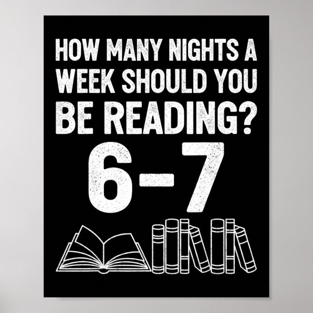 How Many Nights A Week Should You Be Reading 6 7 M Poster (Front)