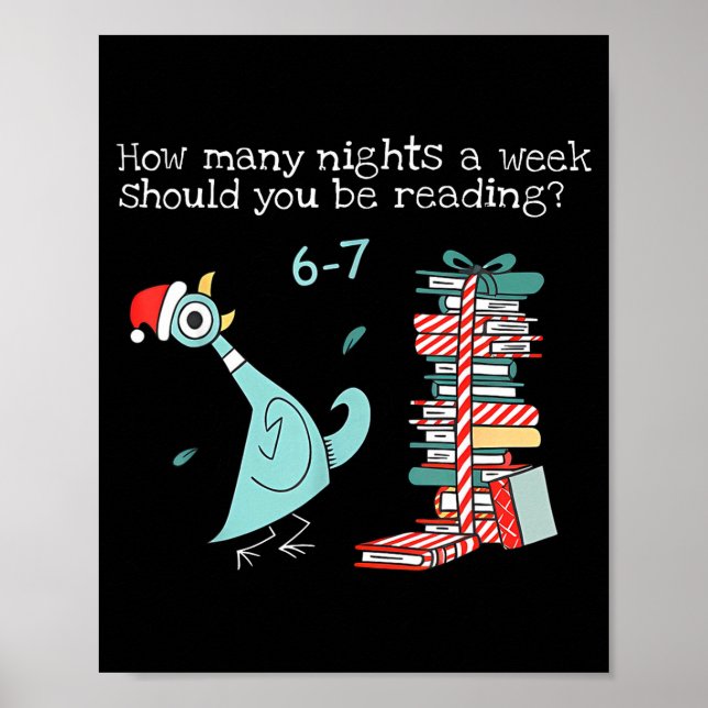 How Many Nights A Week Should You Be Reading 6-7 T Poster (Front)