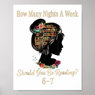 How Many Nights Reading 67 Funny Meme Six Seven Te Poster