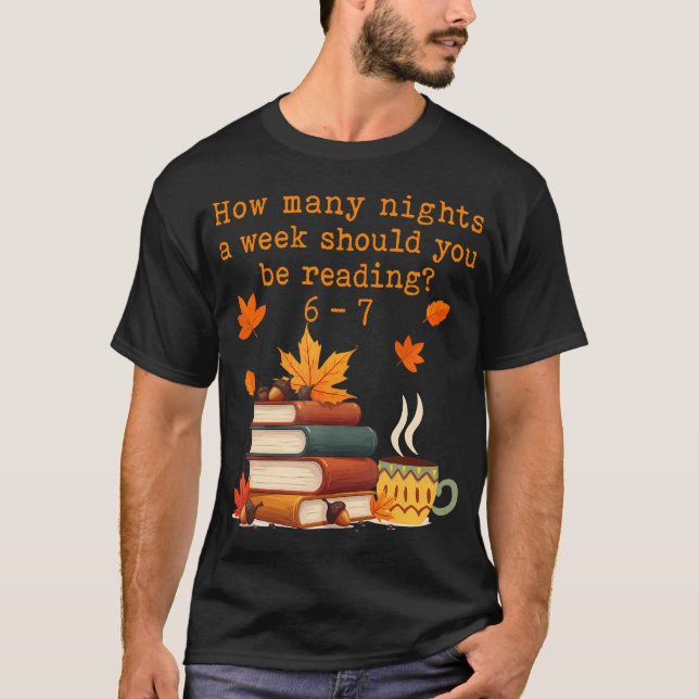 How Many Nights Reading 67 Funny Meme Six Seven Te T-Shirt (Front)