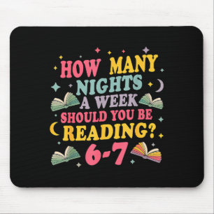 How Many Nights Reading 67 Meme Six Seven Teacher Mouse Pad