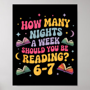 How Many Nights Reading 67 Meme Six Seven Teacher  Poster