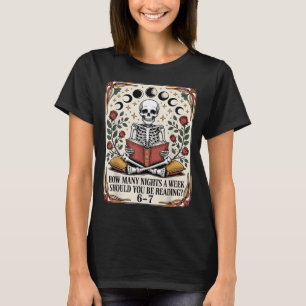 How Many Nights Reading Meme 6 7 Funny Book Lover  T-Shirt