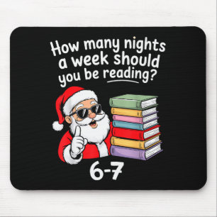 How Many Nights Reading Teacher 67 Christmas Six S Mouse Pad