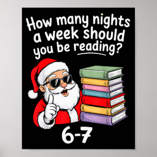 How Many Nights Reading Teacher 67 Christmas Six S Poster