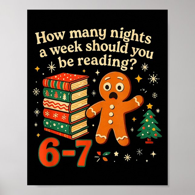 How Many Nights Should You Be Reading 6 7 Gingerbr Poster (Front)