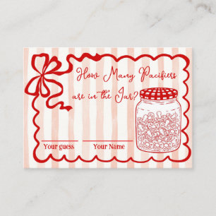 How Many Pacifiers are in the Jar Enclosure Card