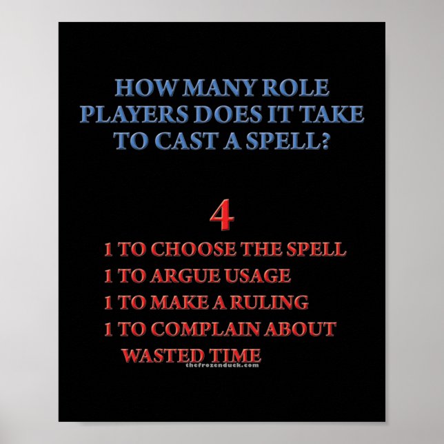 How Many Players to Cast a Spell Poster (Front)