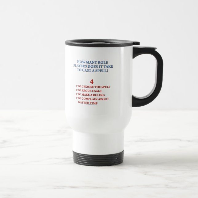How Many Players to Cast a Spell Travel Mug (Right)