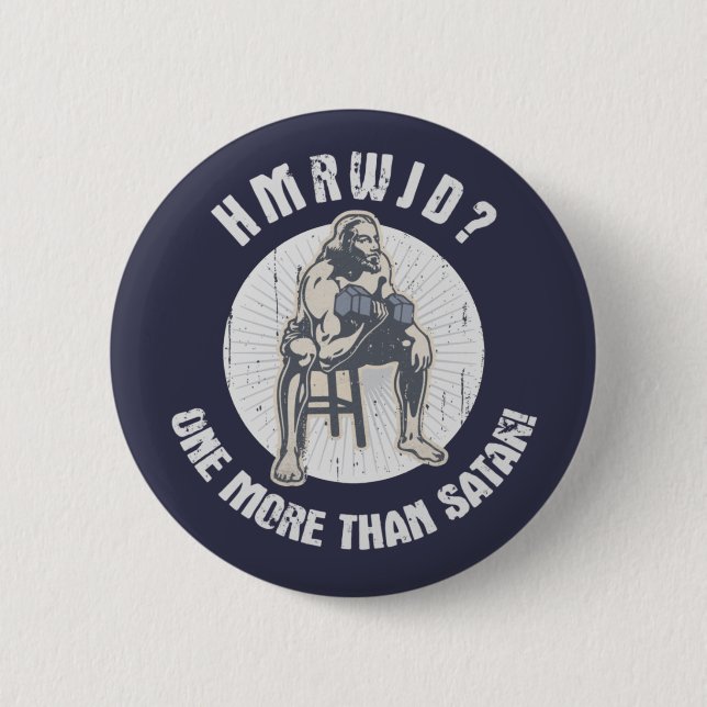 How Many Reps 6 Cm Round Badge (Front)