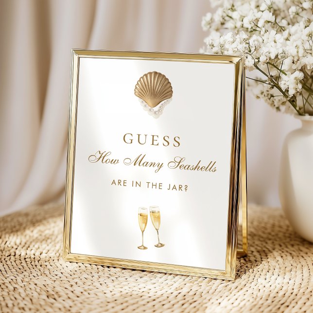 How Many Seashells Bridal Shower Game Sign (Creator Uploaded)